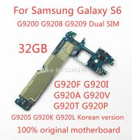 ใช้กับ G920a G9200 Samsung Galaxy S6 G920f G920v G920t G920p G920s G920l การเปลี่ยนปลดล็อกเมนบอร์ด32Gb