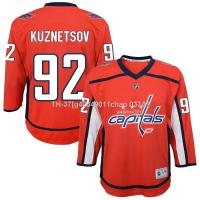 ◊ g40349011chao 037A เสื้อยืดแขนยาว พิมพ์ลาย NHL Washington Capitals Home Jersey Kuznetsov Hockey พลัสไซซ์