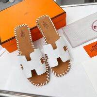 Violet HerˉmÉsˉTop Quality Early Spring 2022 New Woven Style Leather Ladys Slippers