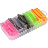 50/100pcs/box Soft T Tail Paddle Tail Baits 5cm 5.5cm 6cm 7cm artificial Isca Pesca Wobbler Bass Minnow Lure Silica