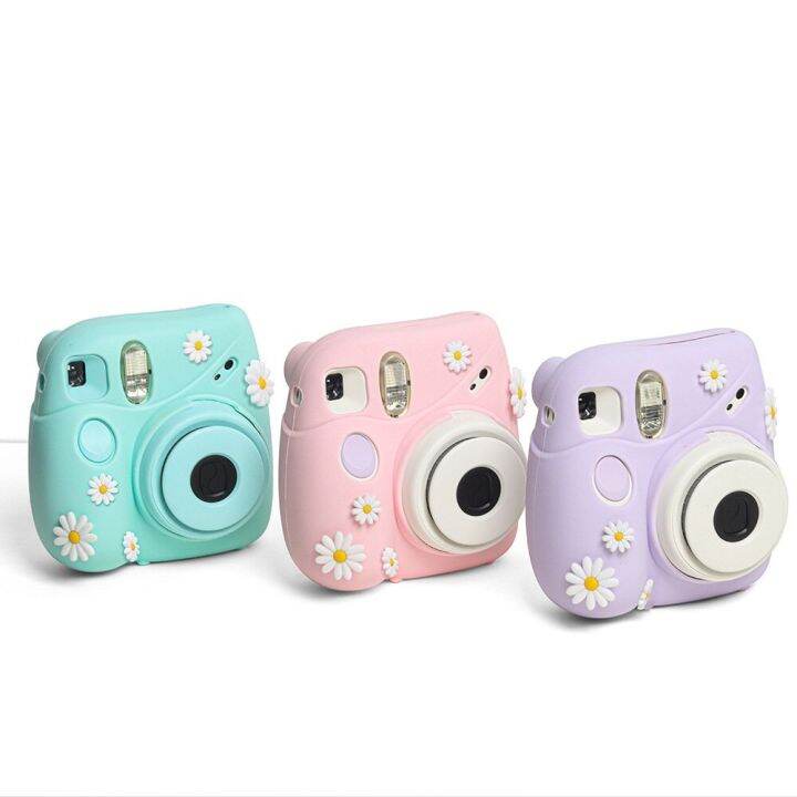 ถุงซิลิโคนสำหรับกล้องฟิล์มสำเร็จรูปสำหรับ-mini7โครงเปลือกนอกเคสพร้อม-tali-bahu-mini7กระเป๋าถือ