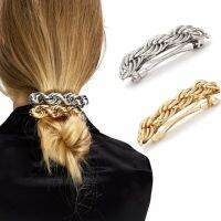 【CW】 Hairpin Chain Ponytail Barrettes   Twisted Metal Clip - Hair Aliexpress