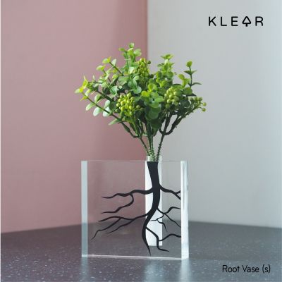 KlearObject Root Vase (S) แจกันดอกไม้ แจกันอะคริลิคใส แจกันอะคริลิค สไตล์มินิมอล มินิมอล แจกันมินิมอล แจกันแต่งห้อง แจกัน ของแต่งห้อง ใส่ดอกไม้