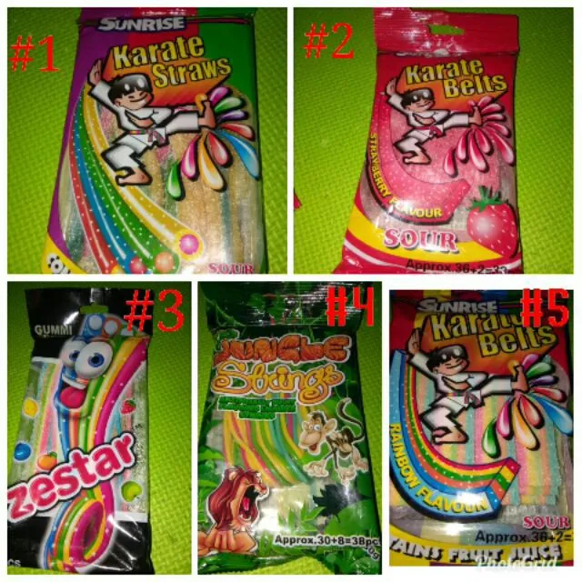 Hot SUNRISE KARATE BELTS SOUR GUMMIES Lazada PH