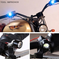 TOOL IMPROVER 2pcs 12V รถจักรยานยนต์กระจกมองหลังตกแต่ง Eagle Eye 3 LED conatant Bright