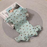 Stretchable Overalls for Dogs Cotton Dog Pajamas Turtleneck Pet Pajama Whippet Italian Greyhound Clothes Onesies for Dogs Clothing Shoes Accessories C