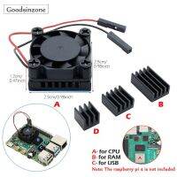 【☑Fast Delivery☑】 fuchijin77 Raspberry Pi 4 Model B พัดลมซีพียูเย็นพร้อมฮีทซิงค์อะลูมิเนียม Baseram ชุดอ่างความร้อนฮีทซิงค์สำหรับราสเบอร์รี่ Pi 4 Pi4