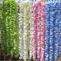 1PCS Artificial Hydrangea Wisteria Flower For DIY Simulation Wedding Arch Rattan Wall Hanging Home Party Decoration Fake flower Artificial Flowers  Pl