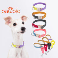 Pawblic?ปลอกคอสุนัข?ปลอกคอสัตว์เลี้ยง ปลอกคอแมว สายจูงสุนัข Pet Collar มี ให้เลือก 4 สี