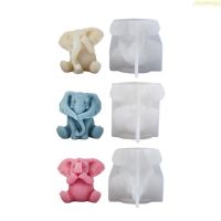 blg 3D Elephant Silicone Mold Animal  Soap Mold Plaster Ornament 【JULY】