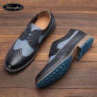 39~48 Man Casual Shoes Brogue 2023 Comfortable Brand Top Quality Classic Fashion Leather Shoes Men #KD1776