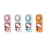 Ewwke Handheld foldable retro game console with USB fan and color display 500 in 1 game console for Kids s