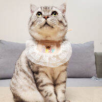 Thaya Dog Shawl ผ้าพันคอสัตว์เลี้ยงน่ารัก Cat Collar ปรับสัตว์คอสเพลย์ Ladylike Pet Bibs Elizabeth Anti-Lick เสื้อคลุมดอกไม้ Simon Cat วันเกิด Bibs สัตว์เลี้ยง Xmas Collar