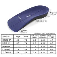 Foot Arch Half Pad Orthotic Arch Support Insole Shoe Cushion Pad Running Feet