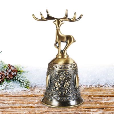❈ Call Handbell Multi-Purpose Deer Call Bells Engraved Bells For Restaurant Service Bell Bar Wedding Classroom Church School