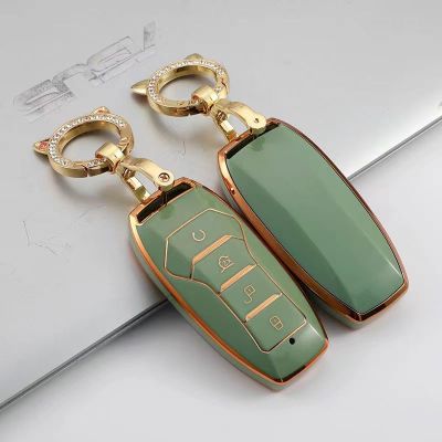 ™☍ For BYD Yuan ev Qin pro Song max dmTang Auto Styling Interior Accessories Keychain TPU Car Key Case Cover Shell Ring