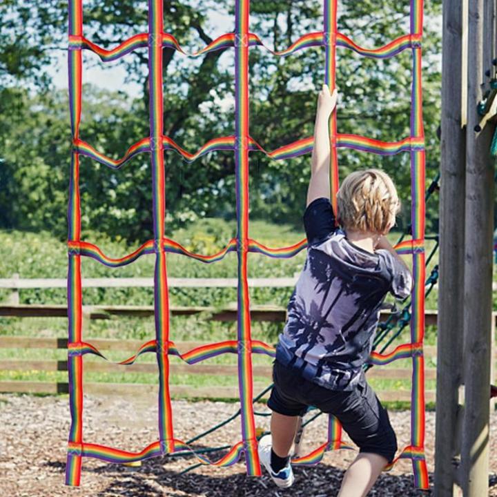 cargo-climbing-net-rainbow-webbing-net-for-kids-webbing-ladder-high-strength-57x72-8inch-obstacle-cargo-fitness-for-kids-jungle-gyms-handsome