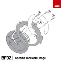 GIVI BF02 - Specific Tanklock Flange - อุปกรณ์สำหรับติดตั้งกระเป๋าถังนํ้ามัน