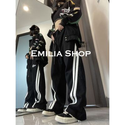 [ส่งของ]EMILIA SHOP กางเกงกีฬา กางเกงเอวสูง กางเกงขายาวผู้หญิงA23L0AB