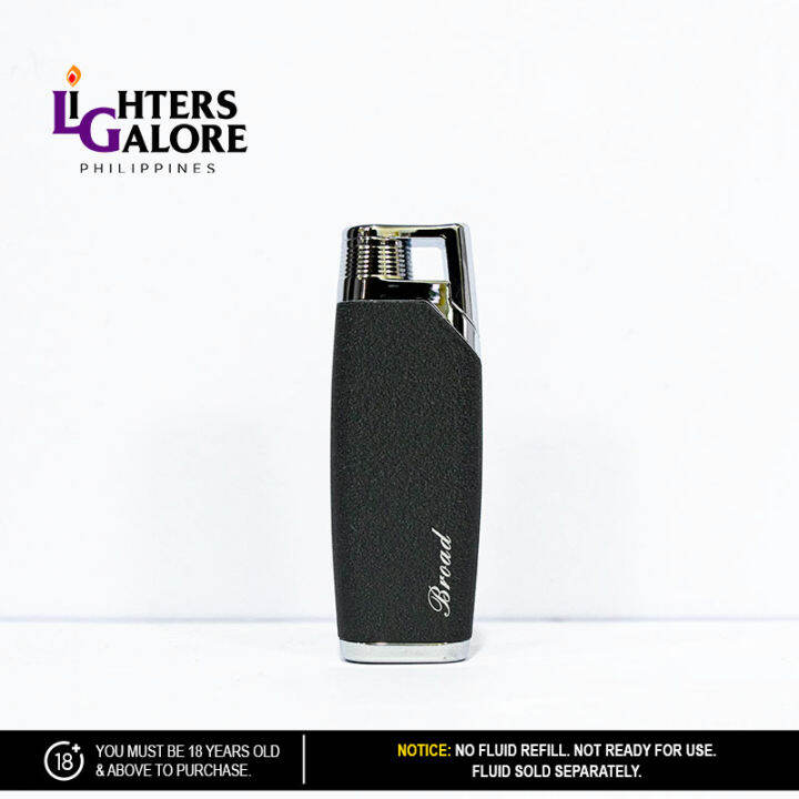 Lighters Galore TORCH 298 (BROAD, OBLONG SHAPE,DARK GRAYCHROME