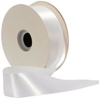 High Quality White Satin Ribbon - 50mm Wide - 5 Meter - webbing decoration gift Christmas ribbons AA8302