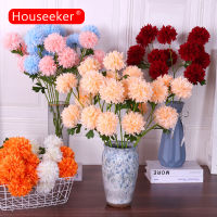 Houseeker ลูกบอลคริสตัล3หัว,ดอกไม้ปลอมสำหรับการจัดดอกไม้งานแต่งงานดอกไม้ปลอมการตกแต่งห้องนอนห้องนั่งเล่น