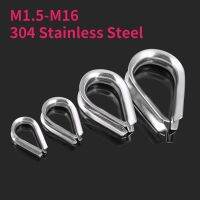 M1.5-M16 304 Stainless Steel Thimbles Ring Clamp Triangular Chicken Heart Ring Cable Wire Rope Clamp Protective Sleeve