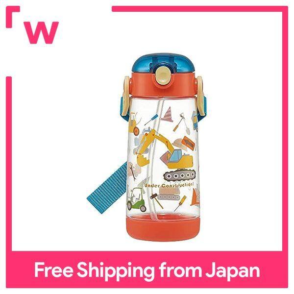 Skater PDSH5-A Kids Water Bottle with Straw Clear Bottle Dinosaur