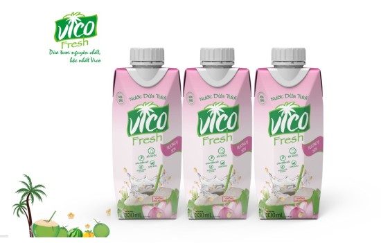 Thùng 8 hộp 330 ml nước dừa sen vico fresh - ảnh sản phẩm 3
