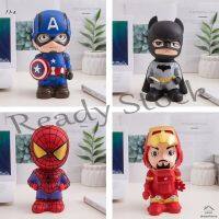 【hot sale】 ✿┇✴ B09 Marvel Cartoon Spiderman Batman Iron Man Captain America Action Figure Piggy Banks Coin Bank Christmas Toy