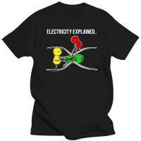 T shirt men O neck Fashion tshirt  Electricity Explained   Ohms Law Version2 male cotton tee shirt bigger size XS-6XL