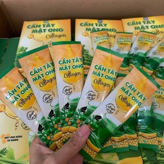 Combo 3 hộp bột cần tây mật ong collagen giúp giảm cân, hết mụn, sáng da - ảnh sản phẩm 6