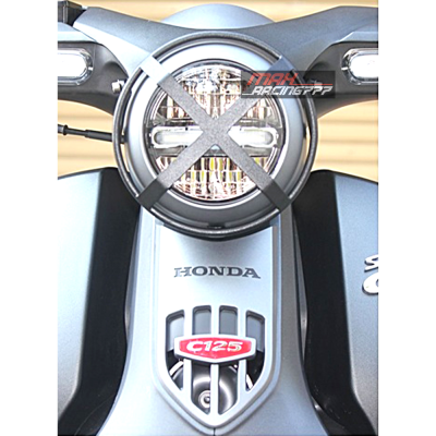 การ์ดไฟหน้าแต่งหรับ Honda C125 ของแท้จากร้าน MOTION J