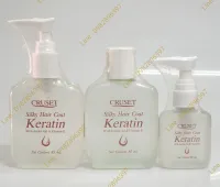 ครูเซ็ท ซิลกี้ แฮร์โคท เคราติน Cruset Silky Hair Coat Keratin 30/85 มล. ซิลกี้บำรุงผม เซรั่มบำรุงผม น้ำมันบำรุงผม