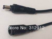 ✖ BLACK 5.5/2.1mm male and female DC cable10cm long power cord;new LOCK design