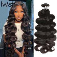 Body Wave Bundles Human Hair Extension For Women Human Hair Weave Bundles Natural Black 12A Iwish Hair Bundles 1/3/4 Piece Hair