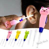 【hot sale】 □ C10 Baby Ear Cleaner Spoon with LED Flash Light / Visual Earwax Plastic Curette / Cartoon Ear Wax Dig Remover