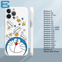 Realme C35 7i สำหรับ Realme 5S 5 C3 C2 C25Y C21Y C21 C20 C17 C15 6i Narzo X Narzo 50A Prime Dingdang Cat S New Creative Pattern Ultrathin Liquid Silicone