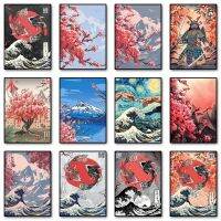 2023۩ Japanese Art Canvas Paintings Kanagawa Spring Tide Posters and Prints Wall Art Picture for Living Room Cuadros Home Decoration