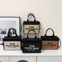 2023 MJˉNew Single Shoulder Crossbody Bag Tote Bag High Beauty Travel Straw Embroidery Letter Handbag