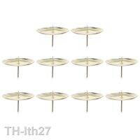 2023▧ 10pcs Metal Candle Holders Candlestick Tray Rack Round Fixing Holder Iron 6x6cm