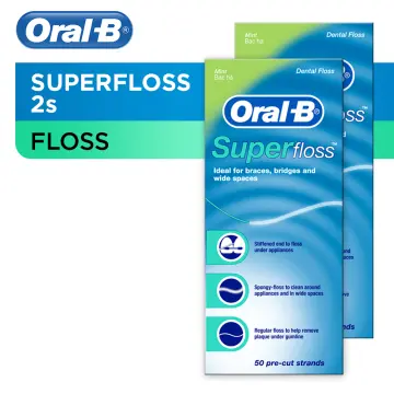 Buy Oral B Superfloss Dental Floss Pre-Cut Strands 50 pack Online