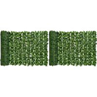 【Ready Stock&amp;COD】2X Artificial Ivy Privacy Fence Screen, 118X19.6in Artificial Hedges Fence and Faux Ivy Vine Leaf Decoration for Garden