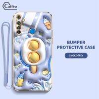 Callfire เคสใหม่สำหรับ OPPO Realme 5 Pro Realme 5i 5S 6i C3 C3i Realme Narzo 10 10A 20A สตรอเบอร์รี่ลวดลายไอศกรีมขนมหรูหราคอลเลกชันเคสนิ่มเคลือบอิเล็คโทรเพลทฝาครอบป้องกันป้องกันการตกและฟรีสายคล้องการชน