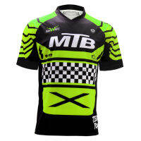 MTB เสื้อสีเขียวสั้น E Nduro ดาวน์ฮิลล์ Moto ย์รถจักรยานยนต์วิบากท็อปส์รถมอเตอร์ไซด์เสื้อผ้าจักรยานสกปรก Dh Bmx เสื้อ