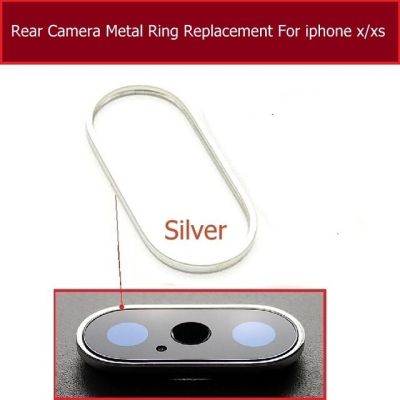 ปลอกคอกันสุนัขเลียวงแหวนโลหะด้านนอกสำหรับกล้องมองหลังสำหรับ Iphone X Xr Xs Max Plus อะไหล่กันชนกล้องหลักฝาหลัง