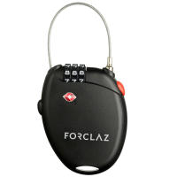 ล็อคใส่รหัส แม่กุญแจล็อคใส่รหัส FORCLAZ Retractable Cable Combination Padlock TRAVEL TSA กุญแจคล้องใส่รหัสแบบสายเกลียว