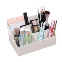 Plastic Desktop Sundries Storage Makeup Organizer Cosmetic Makeup Brush Storage Case Home Office Bathroom Storage Box