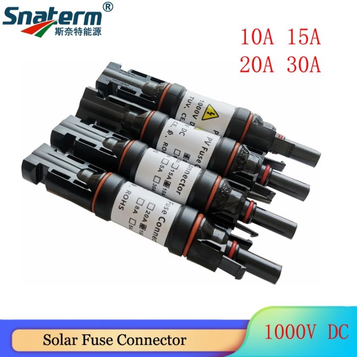 solar-pv-fuse-connector-male-female-ip67-waterproof-panel-cable-blocking-fuse-holder-1000vdc-10a-15a-20a-30a-eletion-protection