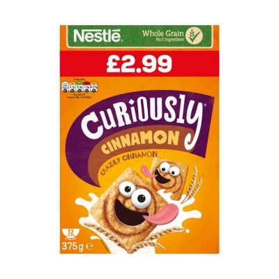 สินค้ามีจำกัด (x1) Nestle Curiously Cinnamon Cereal 375G  เนสท์เล่ ซีเรียล ซินนามอน 375กรัม
